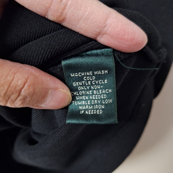 Lauren Ralph Lauren Womens Black Crew Neck T-Shirt Short Sleeve 100% Cotton 2XL - Picture 7 of 12